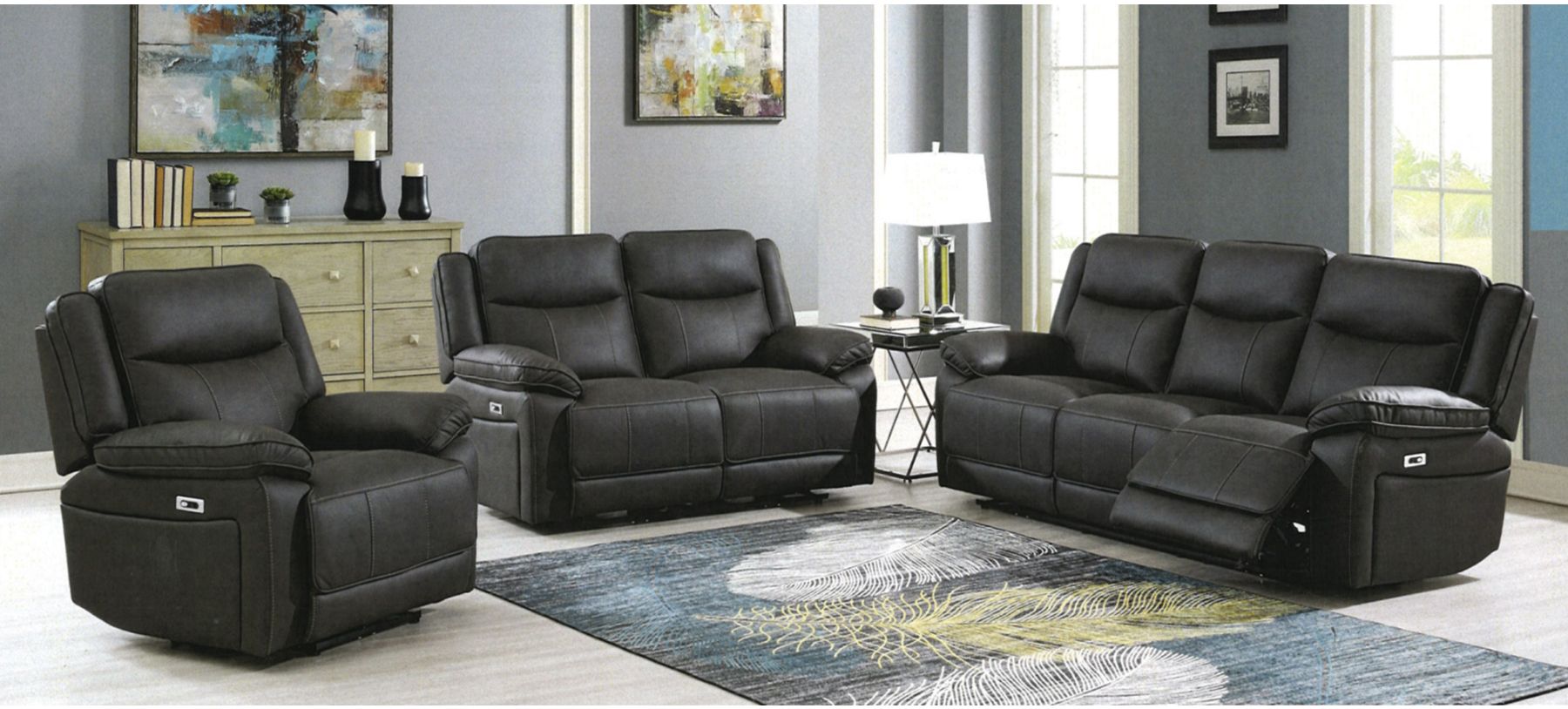 Leather Recliner Couch