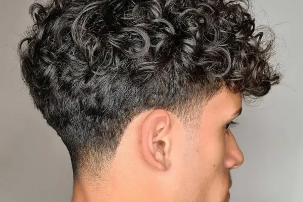 taper fade curly hair